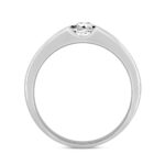MEN'S BAND 1CT ROUND/PRINCESS DIAMOND 14K WHITE GOLD (CENTER STONE PRINCESS DIAMOND 3/4CT ) - Image 2