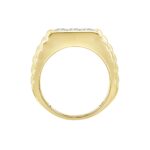 MEN'S RING 1 1/2CT ROUND DIAMOND 14K YELLOW GOLD - Image 2