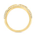 MEN'S RING 1 1/4CT ROUND DIAMOND 14K YELLOW GOLD - Image 2