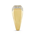MEN'S RING 1.00CT ROUND DIAMOND 14K YELLOW GOLD - Image 2