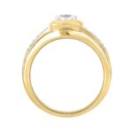 MEN'S RING 1CT ROUND DIAMOND 14K YELLOW GOLD - Image 2