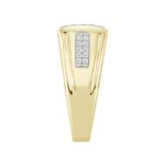 MEN'S RING 1CT ROUND DIAMOND 14K YELLOW GOLD - Image 3
