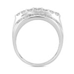 MEN'S RING 2CT ROUND/PRINCESS DIAMOND 14K WHITE GOLD - Image 2