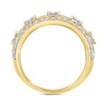 MEN'S RING 2CT ROUND/PRINCESS DIAMOND 14K YELLOW GOLD - Image 2