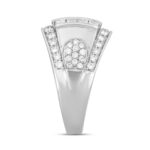 MEN'S RING 3CT ROUND/PRINCESS DIAMOND 14K WHITE GOLD - Image 3