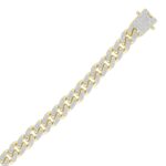 MENS BRACELET 2 7/8CT ROUND DIAMOND 14K YELLOW GOLD - Image 3