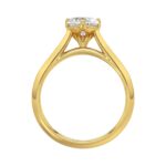 14K YELLOW GOLD 1CT HEART DIAMOND LADIES SOLITAIRE RING - Image 2