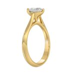 14K YELLOW GOLD 1CT HEART DIAMOND LADIES SOLITAIRE RING - Image 3