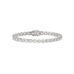 LADIES BRACELET 11CT ROUND DIAMOND 14K WHITE GOLD