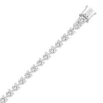 LADIES BRACELET 11CT ROUND DIAMOND 14K WHITE GOLD - Image 2