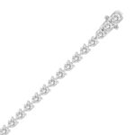 LADIES BRACELET 11CT ROUND DIAMOND 14K WHITE GOLD - Image 3
