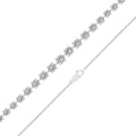 LADIES NECKLACE 13CT ROUND DIAMOND 14K WHITE GOLD - Image 3