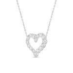 LADIES NECKLACE 3 1/3CT ROUND DIAMOND 14K WHITE GOLD - Image 2