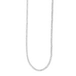LADIES NECKLACE 9CT ROUND DIAMOND 14K WHITE GOLD - Image 2