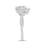 LADIES RING 3/4CT ROUND/HEART DIAMOND 14K WHITE GOLD - Image 3