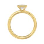 LADIES SOLITAIRE RING 2CT EMERALD DIAMOND 14K YELLOW GOLD (CENTER STONE EMERALD DIAMOND 2CT ) - Image 2