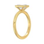 LADIES SOLITAIRE RING 2CT EMERALD DIAMOND 14K YELLOW GOLD (CENTER STONE EMERALD DIAMOND 2CT ) - Image 3