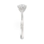 LADIES SOLITAIRE RING 2CT PRINCESS DIAMOND 14K WHITE GOLD - Image 4