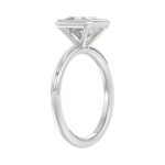 LADIES SOLITAIRE RING 2CT PRINCESS DIAMOND 14K WHITE GOLD (CENTER STONE PRINCESS DIAMOND 2CT ) - Image 3