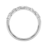 1.00 CT Wedding Band for Ladies Emerald Cut Diamonds 14K White Gold Luxury Band (Color F-G -Clarity VS1/VS2) - Image 2