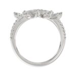 10K WHITE GOLD 2 1/4CT ROUND/MARQUISE DIAMOND LADIES RING - Image 2