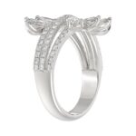 10K WHITE GOLD 2 1/4CT ROUND/MARQUISE DIAMOND LADIES RING - Image 3