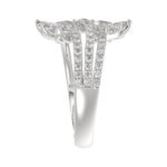 10K WHITE GOLD 2 1/4CT ROUND/MARQUISE DIAMOND LADIES RING - Image 4