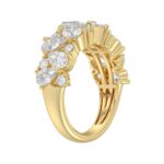 10K YELLOW GOLD 3.00CT ROUND/PEAR DIAMOND LADIES RING - Image 3