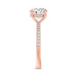 14K ROSE GOLD 1 3/4CT ROUND DIAMOND LADIES RING (CENTER STONE ROUND DIAMOND 1 1/2CT) - Image 4