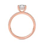 14K ROSE GOLD 1 3/4CT ROUND/RADIANT DIAMOND LADIES RING (CENTER STONE RADIANT DIAMOND 1 1/2CT) - Image 2