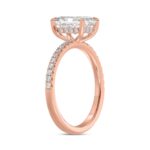 14K ROSE GOLD 1 3/4CT ROUND/RADIANT DIAMOND LADIES RING (CENTER STONE RADIANT DIAMOND 1 1/2CT) - Image 3