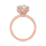 14K ROSE GOLD 2 1/2CT ROUND DIAMOND LADIES RING (CENTER STONE ROUND DIAMOND 2CT) - Image 2