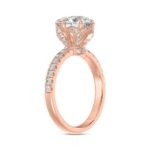 14K ROSE GOLD 2 1/2CT ROUND DIAMOND LADIES RING (CENTER STONE ROUND DIAMOND 2CT) - Image 3