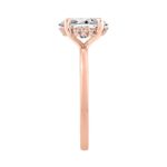 14K ROSE GOLD 2.00CT OVAL/ROUND DIAMOND LADIES RING (CENTER STONE OVAL DIAMOND 2CT) - Image 3