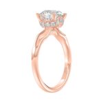 14K ROSE GOLD 3 5/8CT ROUND DIAMOND LADIES BRIDAL SET (CENTER STONE ROUND DIAMOND 2CT) - Image 3