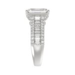 14K WHITE GOD 1 1/4CT ROUND/BAGUETTE/RADIANT DIAMOND SEMI MOUNT LADIES RING (CENTER STONE RADIANT DIAMOND 4.00CT) - Image 4