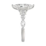 14K White Gold  Bridal Fashion Ring for Ladies 4CT Round & Marquise& Pear Cut Diamonds 3.00CT Marquise Center stone (Color F-G -Clarity VS1/VS - Image 4