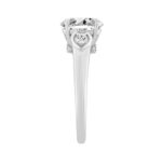 14K WHITE GOLD 1 1/2CT OVAL/ROUND DIAMOND LADIES RING - Image 3