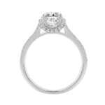 14K WHITE GOLD 1 1/2CT ROUND DIAMOND LADIES BRIDAL RING (CENTER STONE ROUND DIAMOND 1CT) - Image 2