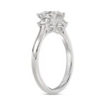 14K WHITE GOLD 1 1/3CT PEAR/ROUND DIAMOND LADIES RING (CENTER STONE PEAR DIAMOND 1CT) - Image 3