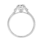 14K WHITE GOLD 1 1/3CT ROUND/BAGUETTE DIAMOND LADIES RING (CENTER STONE ROUND DIAMOND 1CT) - Image 2