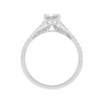 14K WHITE GOLD 1 1/3CT ROUND/EMERALD DIAMOND LADIES RING (CENTER STONE EMERALD DIAMOND 1CT) - Image 2