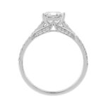 14K WHITE GOLD 1 1/3CT ROUND/PRINCESS DIAMOND LADIES RING (CENTER STONE PRINCESS DIAMOND 1CT) - Image 2