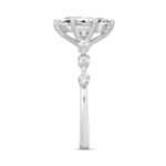 14K WHITE GOLD 1 1/4CT ROUND/MARQUISE DIAMOND LADIES RING (CENTER STONE MARQUISE DIAMOND 1CT) - Image 3