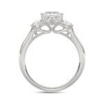 14K WHITE GOLD 1 3/4CT PRINCESS/TRAPEZOID DIAMOND LADIES RING (CENTER STONE PRINCESS DIAMOND 1 1/4CT) - Image 2