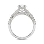 14K WHITE GOLD 1 3/4CT ROUND DIAMOND LADIES BRIDAL SET (CENTER STONE ROUND DIAMOND 1CT) - Image 2