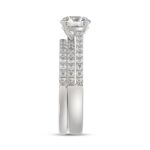 14K WHITE GOLD 1 3/4CT ROUND DIAMOND LADIES BRIDAL SET (CENTER STONE ROUND DIAMOND 1CT) - Image 4
