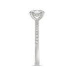 14K WHITE GOLD 1 3/4CT ROUND/CUSHION DIAMOND LADIES RING (CENTER STONE CUSHION DIAMOND 1 1/2CT) - Image 4