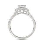 14K WHITE GOLD 1 3/8CT EMERALD/ROUND DIAMOND LADIES RING (CENTER STONE EMERALD DIAMOND 1CT) - Image 2