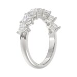 14K WHITE GOLD 1 3/8CT HEART DIAMOND LADIES BAND - Image 3